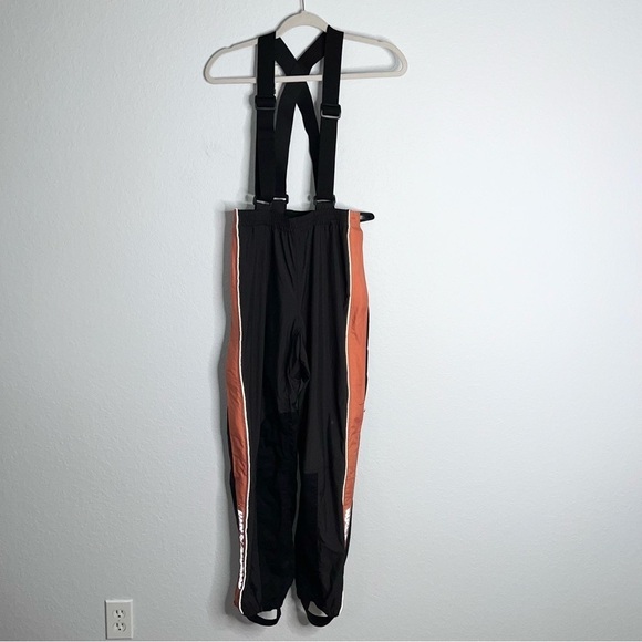 Harley Davidson Pants Men Small Jumpsuit Suspender Stirrups Bib Gaiters Rain B26 - Picture 1 of 15